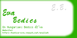 eva bedics business card